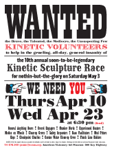 Kinetic Volunteers Wanted Poster