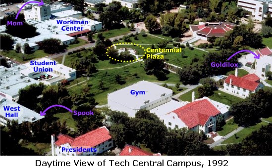 New Mexico Tech Central Campus Aerial Photograph, 1992